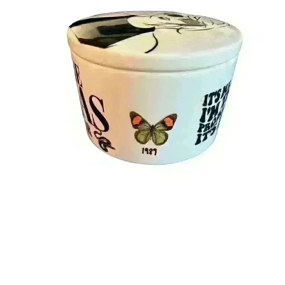 Homemade Taylor Swift Inspired Trinket Box Ceramic Glass with Lid The Eras Tour